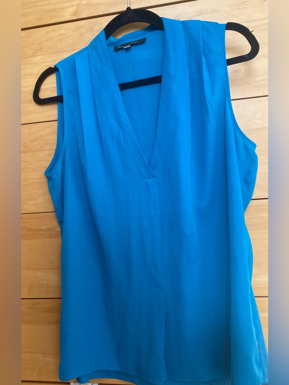 Rose & Olive Sleeveless V-Neck Blouse
